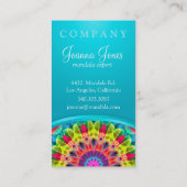 エネルギー花の曼荼羅-黄色かオレンジ 名刺 (裏面)