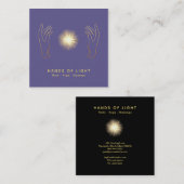 *~*エネルギー薄紫の治療手球の霊気 スクエア名刺 (正面/裏面)