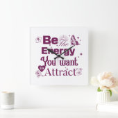 エネルギー話を注ぐ🌟💝 スクエア壁時計 (ホーム)