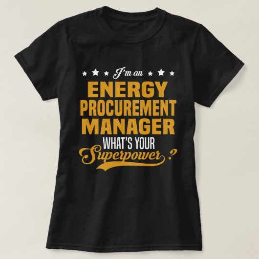 エネルギー調達管理者 Tシャツ (デザイン正面)