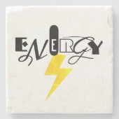 エネルギー雷サイン電力 ストーンコースター (正面)