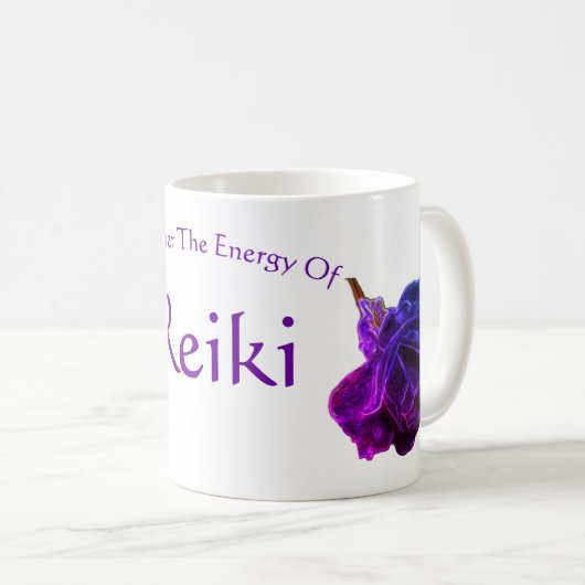 エネルギー霊気バラ コーヒーマグカップ (正面右)