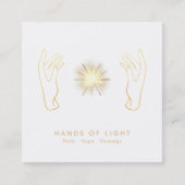 *~*エネルギー霊気ライトの治療手球 スクエア名刺 (正面)