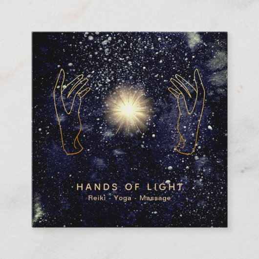 *~*エネルギー霊気ライト海軍の治療手球 スクエア名刺 (正面)