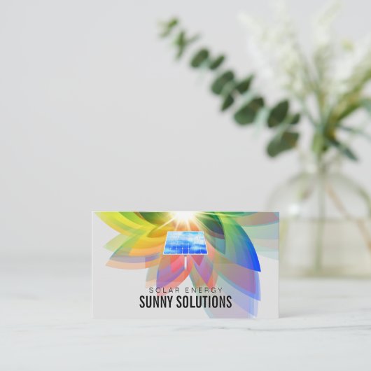エネルギー | パネル太陽の | デジタルフラワー 名刺 (スタンド正面)