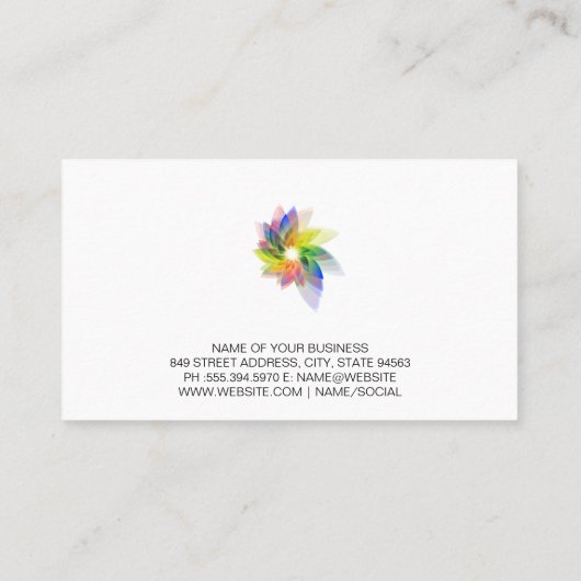 エネルギー | パネル太陽の | デジタルフラワー 名刺 (裏面)