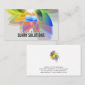 エネルギー | パネル太陽の | デジタルフラワー 名刺 (正面/裏面)