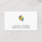 エネルギー | 太陽の | デジタルフラワー 名刺 (裏面)