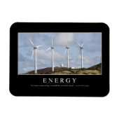 エネルギー：感動的引用文 マグネット (横)