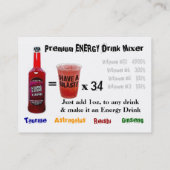 エネルギー、www.Radiate-Health.com、Richarを…感じて下さい 名刺 (裏面)