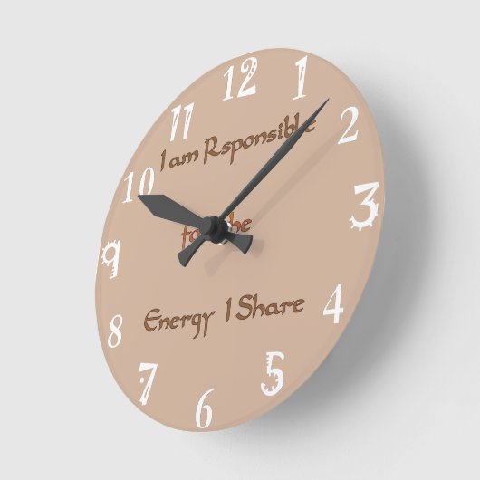 エネルギーI共有の短い状況 ラウンド壁時計 (傾斜)