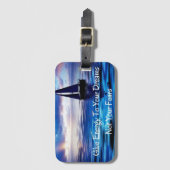 エネル与えギートゥユー・ドリームズ引用文セーリングボート海 ラゲッジタグ (正面縦)