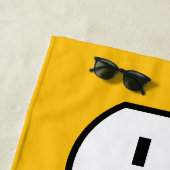 エネル前向きギーおもしろいハピースマイル壁コンセント ビーチタオル (インサイチュ)