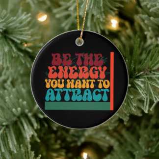 エネル前向きギー図形デザイン セラミックオーナメント