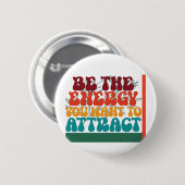 エネル前向きギー図形デザイン 缶バッジ (正面&裏面)