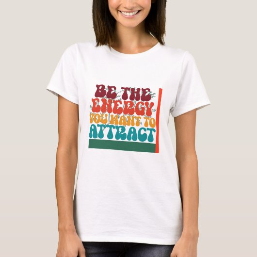 エネル前向きギー図形デザイン Tシャツ (正面)