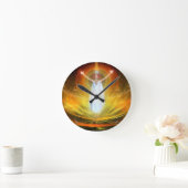 エネル前向きギー女神 ラウンド壁時計 (ホーム)