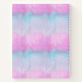 エネル前向きギー引用文パーソナライズされたピンク水色 ノートブック (裏面)