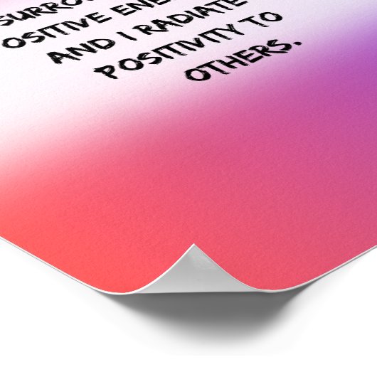 エネル前向きギー – やる気を起こさせる引用文 ポスター (角)