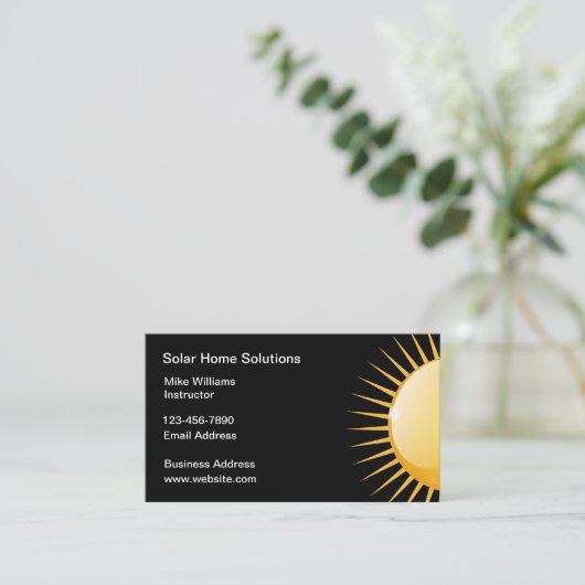 エネル太陽のギーはっきりしたサンデザイン 名刺 (スタンド正面)