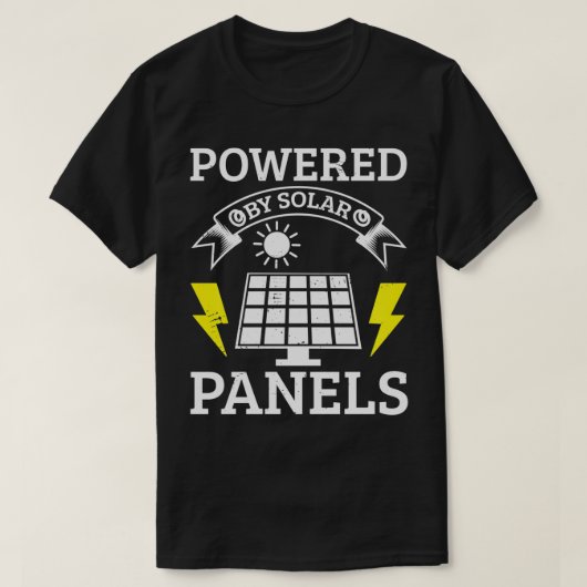 エネル太陽のギー太陽のパネル再生可能エネルギー Tシャツ (デザイン正面)