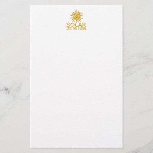 エネル太陽のギー未来 便箋 (正面)