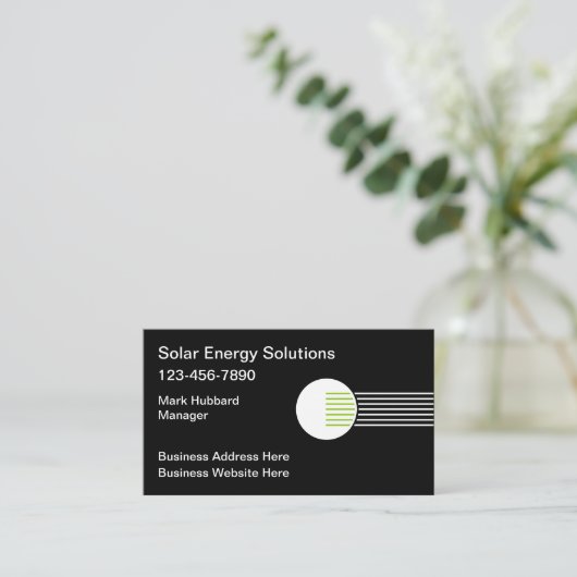  エネル太陽のギー製品サービス 名刺 (スタンド正面)