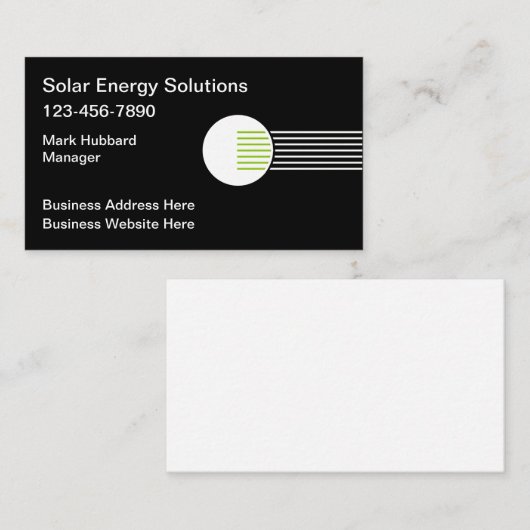  エネル太陽のギー製品サービス 名刺 (正面/裏面)