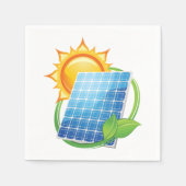 エネル太陽のギー電力紙ナプキン スタンダードカクテルナプキン (正面)