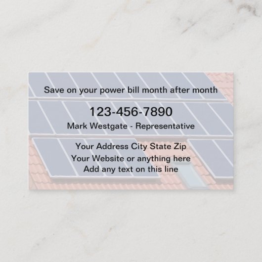 エネル太陽のギー・ソリューションの両面ビジネス・カード 名刺 (裏面)