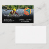 エネル太陽のギー・テクノロジーのロゴ |技術者 名刺 (正面/裏面)