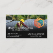 エネル太陽のギー・テクノロジーのロゴ |技術者 名刺 (正面)