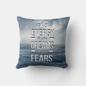 エネル感動的やる気を起こさせるギー引用文海 クッション (裏面)