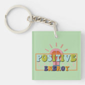 エネル感動的前向きギーWordartキーチェーン キーホルダー (正面)