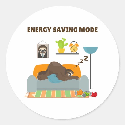 エネル救ギーのモードパン丸シール ラウンドシール (正面)