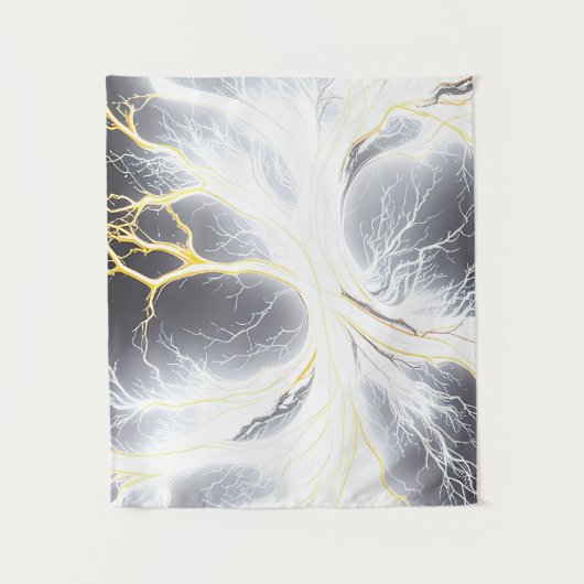 エネル白熱［赤熱］光を放つギーツリー抽象芸術タペストリー タペストリー (正面)