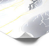 エネル白熱［赤熱］光を放つギー・ツリー・抽象芸術・アート ポスター (角)