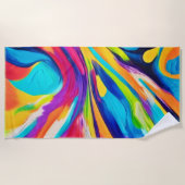 エネル鮮やかギー爆発 ビーチタオル (正面)