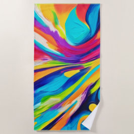 エネル鮮やかギー爆発 ビーチタオル