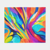 エネル鮮やかギー爆発 フリースブランケット (正面(横))