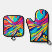 エネル鮮やかギー爆発 鍋つかみ&鍋敷きセット (正面)