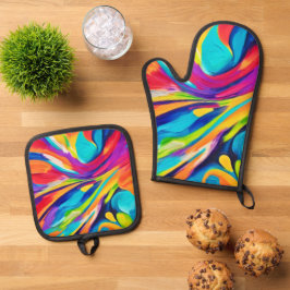 エネル鮮やかギー爆発 鍋つかみ&鍋敷きセット