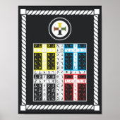 エノキアンアースエレメンタルタブレットONキャンバス ポスター (正面)