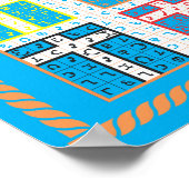 エノキアンウォーターエレメンタルタブレットのキャンバス ポスター (角)