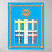 エノキアンウォーターエレメンタルタブレットのキャンバス ポスター (正面)