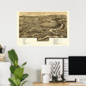 エノスブルク秋, VTパノラママップ – 1892 ポスター (ホームオフィス)