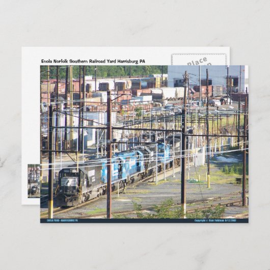エノラノーフォーク南路線造船所ハリスバーグPA ポストカード (正面/裏面)