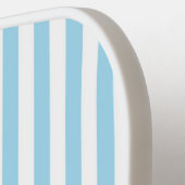 エバとソフィアのブルーストライプ ピックルボールラケット (左詳細)