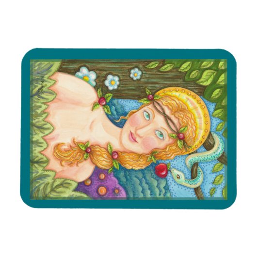 エバとヘビ中世エデンマグネット園 マグネット (横)