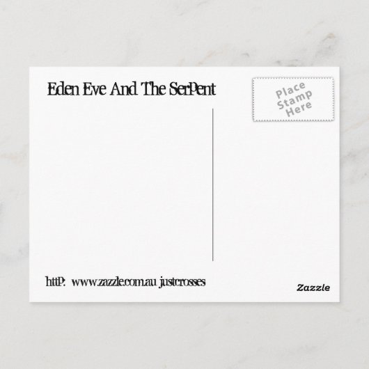 エバとヘビ ポストカード (裏面)